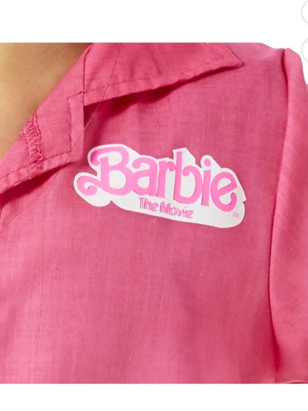 NWT Barbie The Movie Pink Power Jumpsuit Halloween Costume Girl’s SZ XL (14/16),